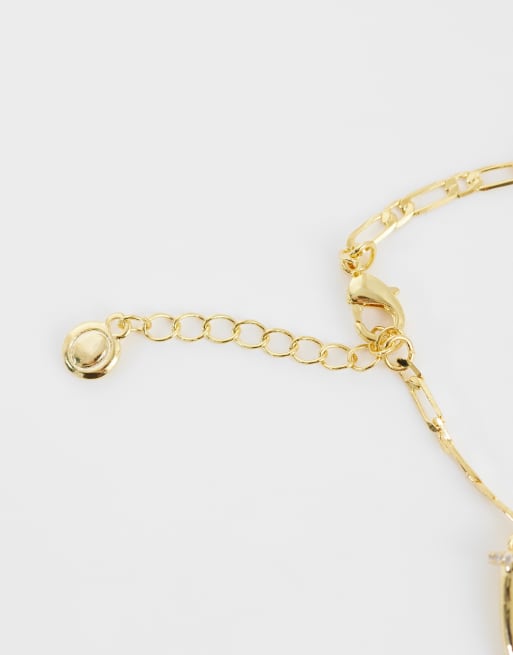 Orelia eclectic western charm bracelet in 18k gold plated, 3 of 3