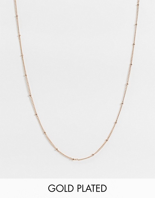 Orelia Exclusive necklace in gold plate rose gold satellite chain
