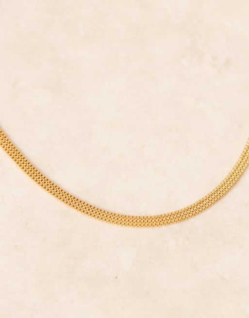Orelia – Flache Venezianerkette mit 18-Karat-Vergoldung, 16 Zoll, 2 von 3