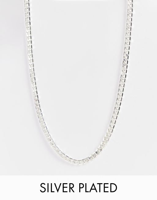 Silver plated hot sale curb chain