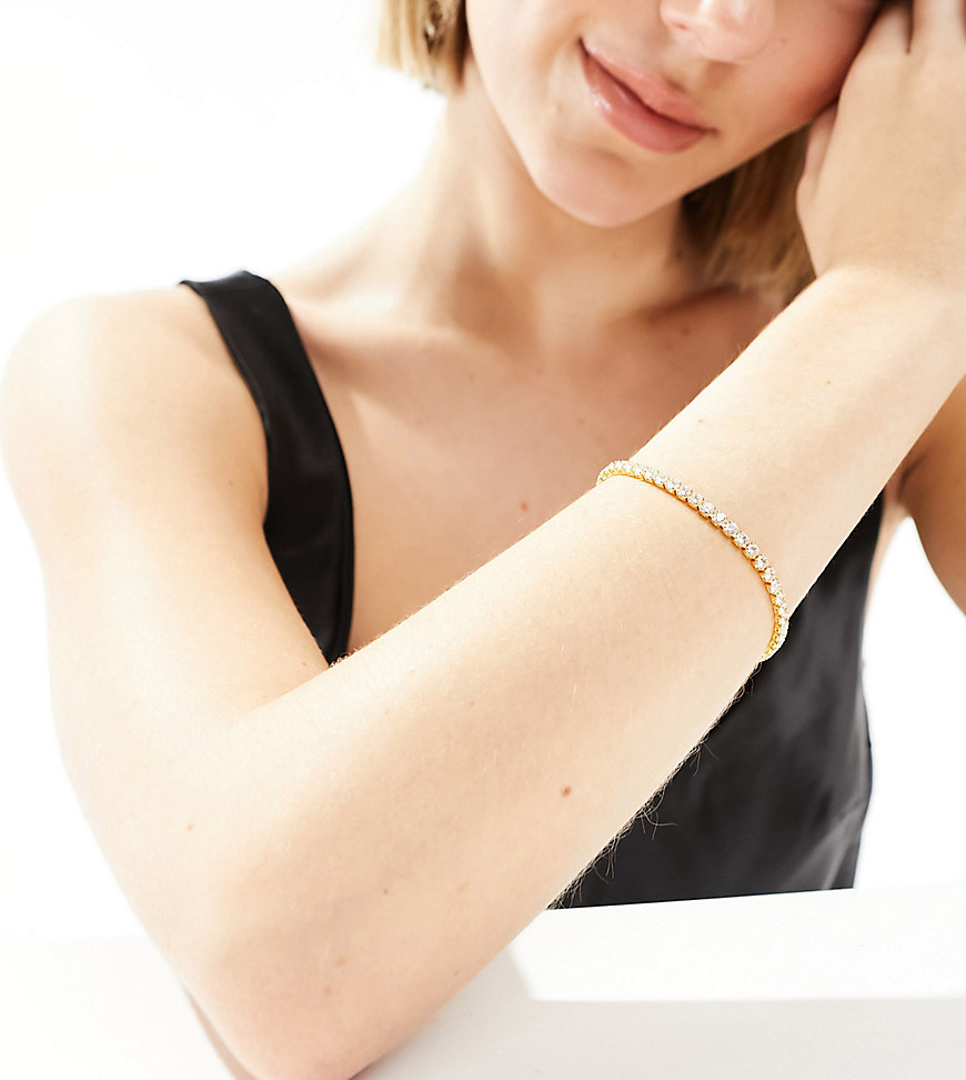 Orelia gold plated clear crystal tennis bracelet