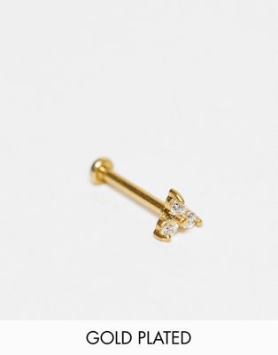 Orelia gold plated crystal cluster earring - ASOS Price Checker