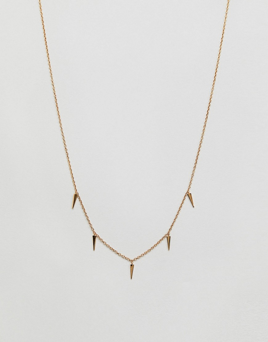 Orelia gold plated mini dagger charm necklace