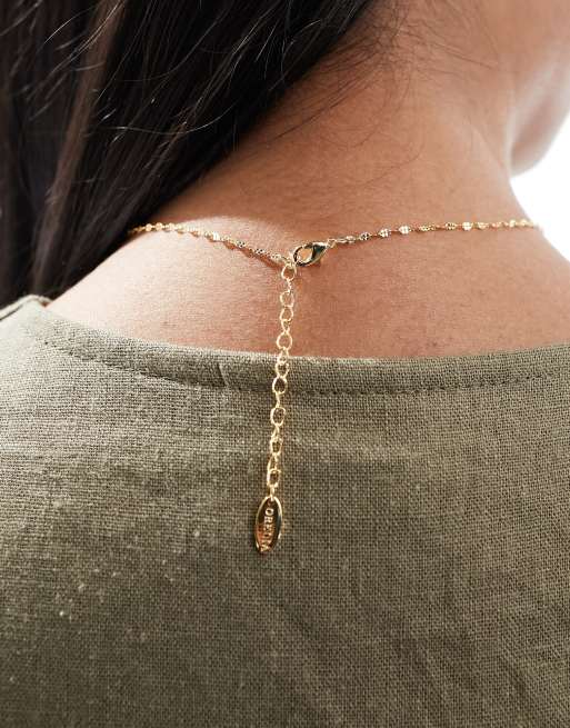 Orelia gold plated moon charm necklace