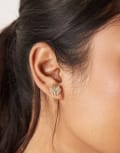 [Orelia] Orelia gold plated shell stud earrings in pale gold No Size Pale Gold