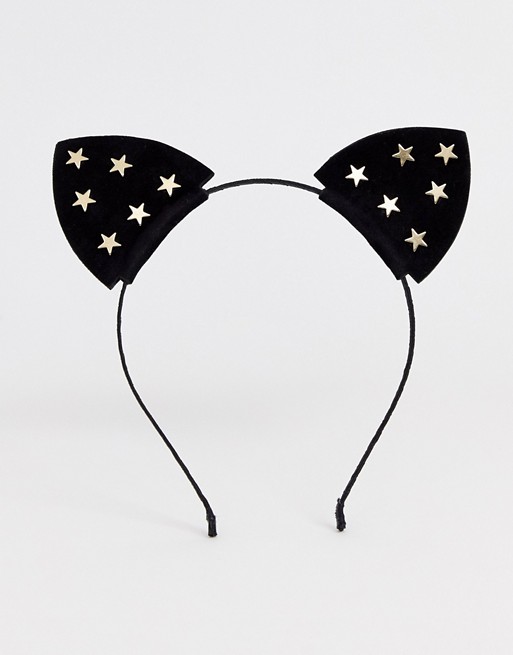 Orelia Halloween star studded cat ears