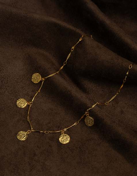 Orelia – Halskette mit 18-Karat-Vergoldung und mehreren Münzanhängern mit Schmelzdesign - view 1