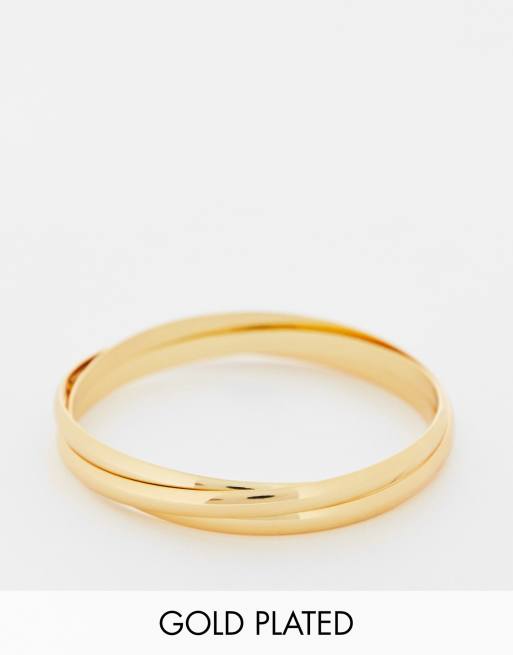 Orelia - In elkaar grijpende vergulde armbanden