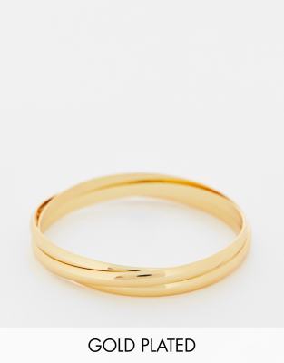 Orelia Orelia interlocking bangles in gold plate