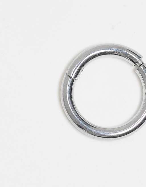 Orelia mini helix piercing clicker hoop 1.2x6 in sterling silver, 3 of 4