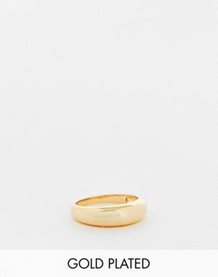 Orelia minimal domed ring in gold plate