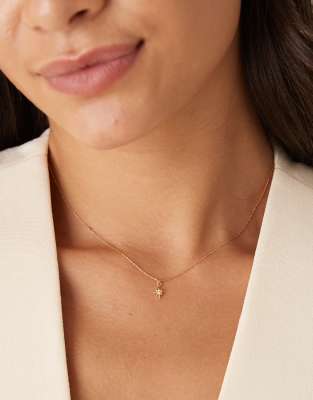 Orelia Orelia mirco starburst fine chain necklace in gold plated