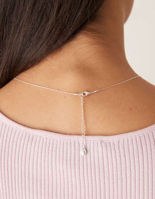 Orelia mirco starburst fine chain necklace in sterling silver, 3 of 3