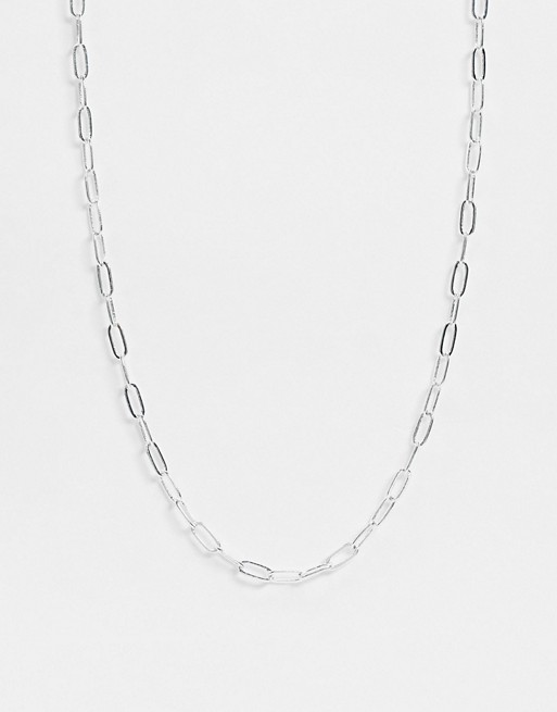 Orelia necklace with chain links in silver plate