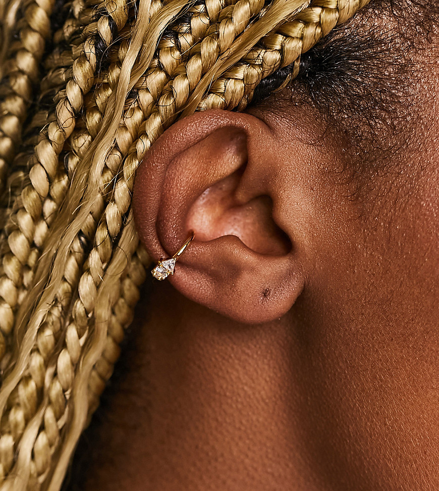Orelia - Orecchino Ear Cuff Placcato Oro Decorato Con Cristalli