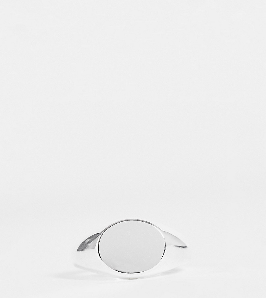Orelia - Oval signetring i sølvbelægning