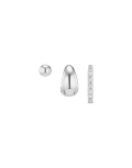 [Orelia] Orelia pack of 3 stud, teardrop and pave hoop earrings in sterling silver plated No Size Silver