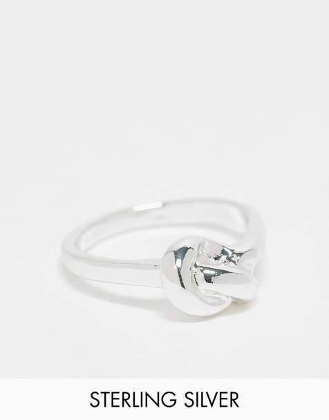 Orelia – Polierter Ring aus Sterlingsilber mit Knotendetail - view 1