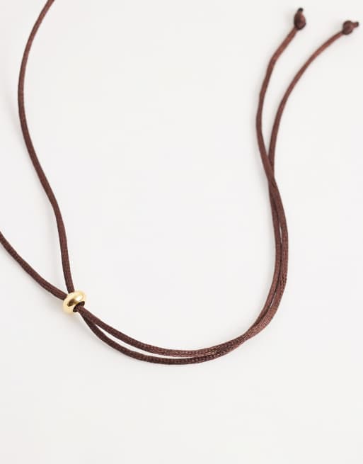 Orelia – Rephalsband med avsmalnande metalldetalj i 18k guldplätering, 4 av 4
