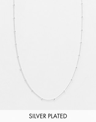 Orelia Orelia satellite single chain necklace in silver plate