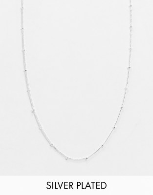 Orelia satellite single chain necklace in silver plate