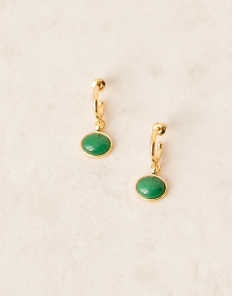 Orelia semi precious green stone - view 1