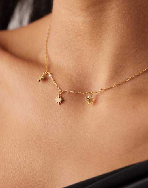 Orelia – Smällkaramell med 18k guldpläterat halsband med stjärnor, 2 av 4