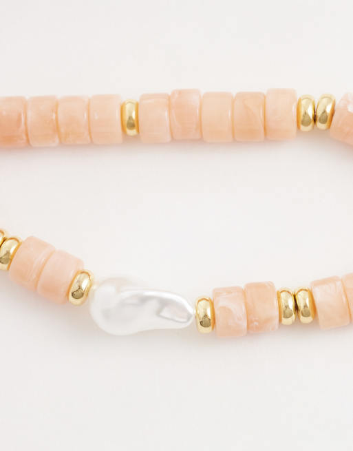Orelia statement pearl and bead necklace, 3 of 4