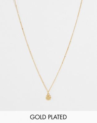 Orelia sun pendant necklace in gold plate