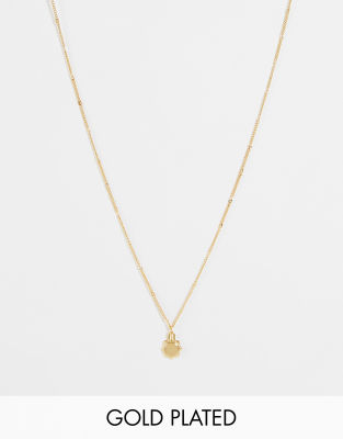 Orelia Orelia sun pendant necklace in gold plate