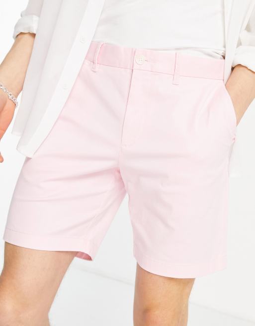 womens hot pink chino shorts