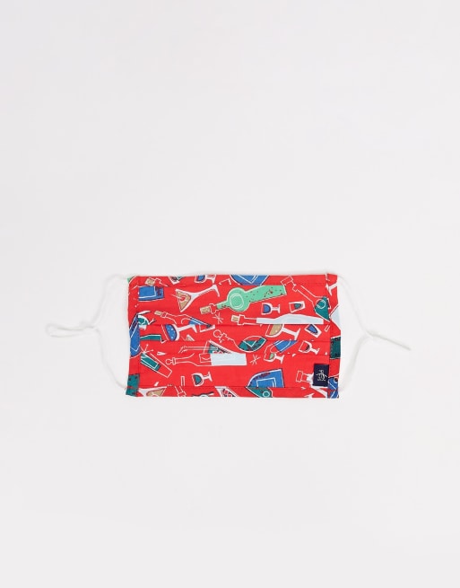Original Penguin – Ansiktsmasker med lök/flask/prick-mönster i 3-pack, 3 av 4