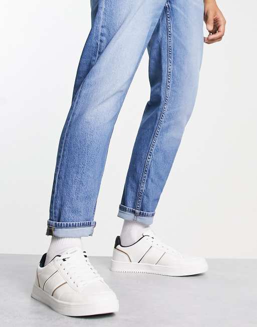 Original Penguin - Baskets à lacets avec logo - Blanc