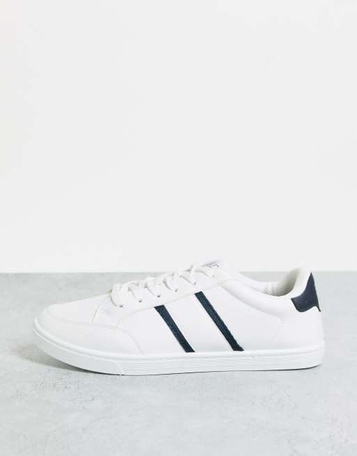 Original Penguin - Baskets minimalistes à lacets - Blanc