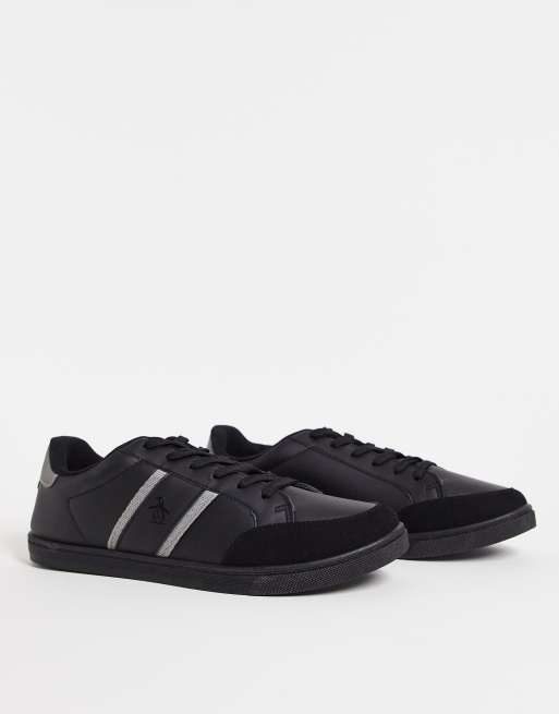 Original Penguin - Baskets minimalistes à lacets - Noir