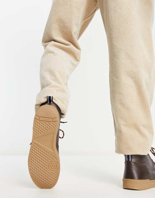 Original Penguin - Brogue enkellaarzen met veters en brede pasvorm in bruin leer, 4 van 4
