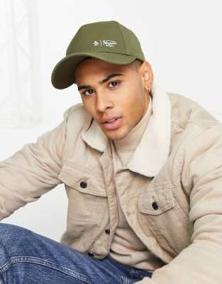Original Penguin - Cappellino con sei pannelli verde oliva