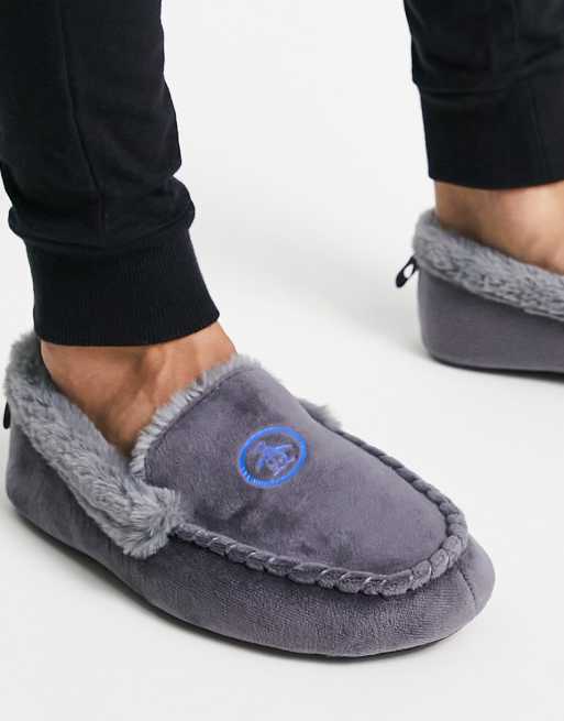 Original Penguin - Chaussons style mocassins avec doublure en fausse fourrure - Gris, 4 de 4
