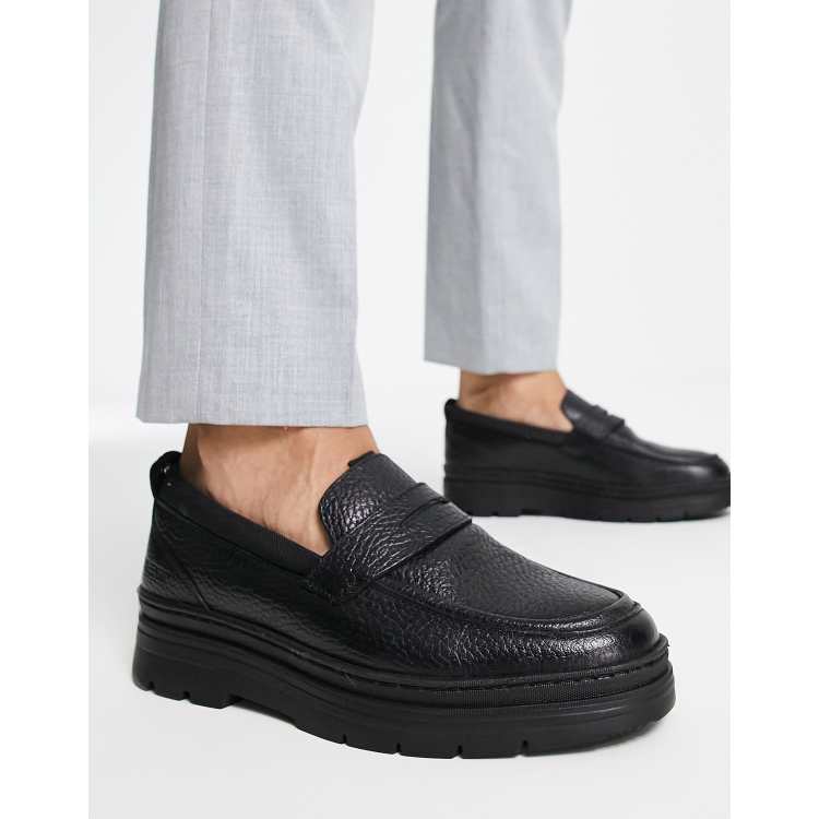 Mens chunky hot sale sole loafers