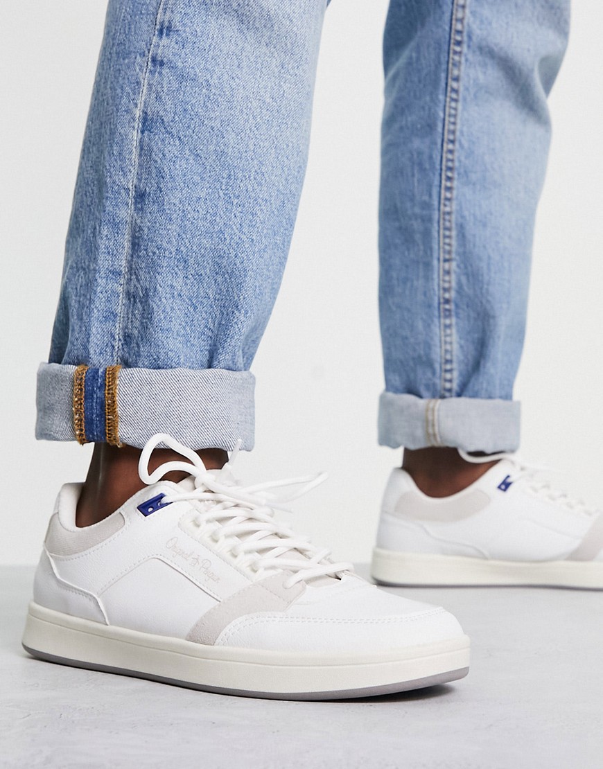 Original Penguin Color Mix Paneled Sneakers In White