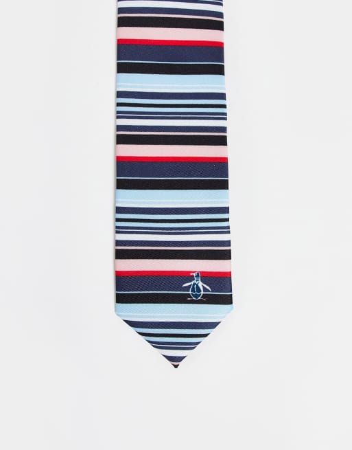 Original Penguin - Cravatta a righe in stile rétro