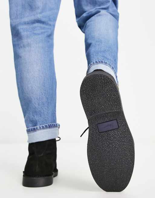 Original Penguin – Czarne zamszowe buty chukka, 2 z 4