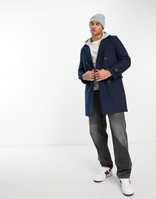 Single breasted outlet wool mix overcoat