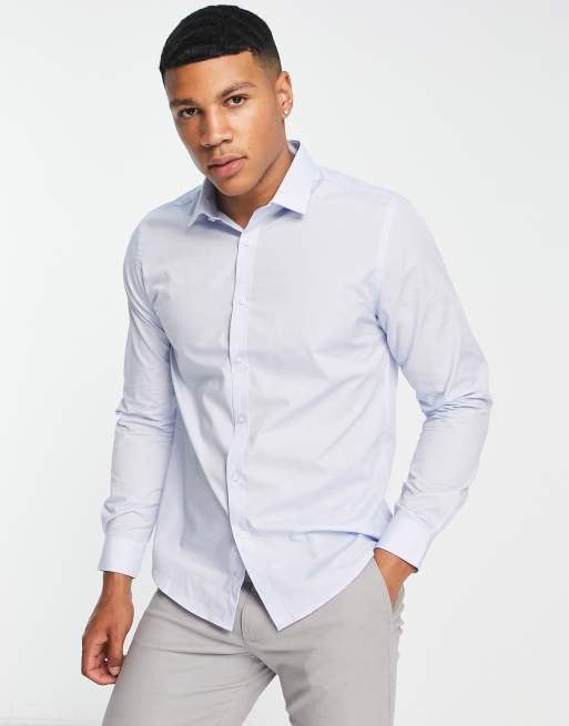 Original Penguin - Effen overhemd in blauw