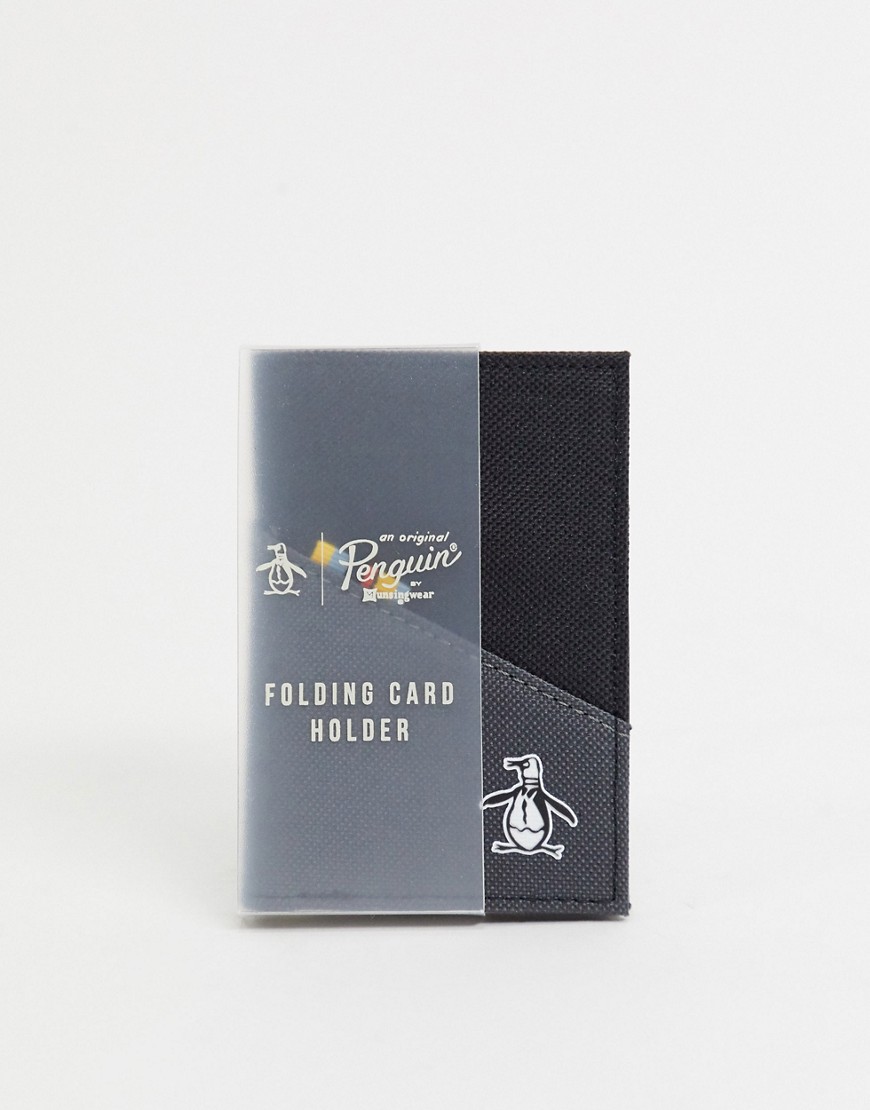 Original Penguin Fold Over Card Holder-black