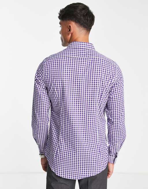Original Penguin gingham shirt in purple ASOS