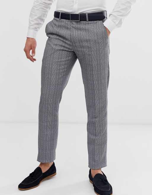 Original Penguin – Grårutig texturerad kostym med smal passform, 2 av 4