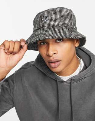 Оригинальная коричневая шляпа-панама в елочку с изображением пингвина 4890₽