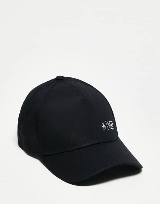 Original Penguin – Kappe in Schwarz mit Logo