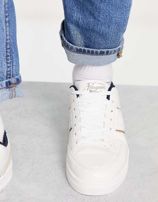 Penguin white trainers clearance